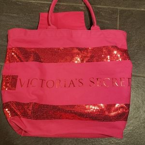 Pink tote bag